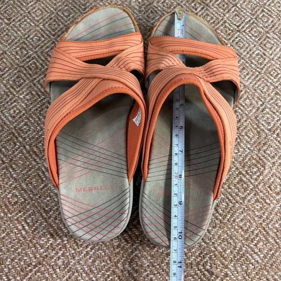 Merrell Sandals Womens Sz 9 Heather Copper Glaze Slide Open Toe Casual Comfy - Picture 7 of 8